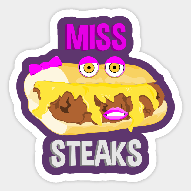 Miss Steaks Sticker by DansLogoShop